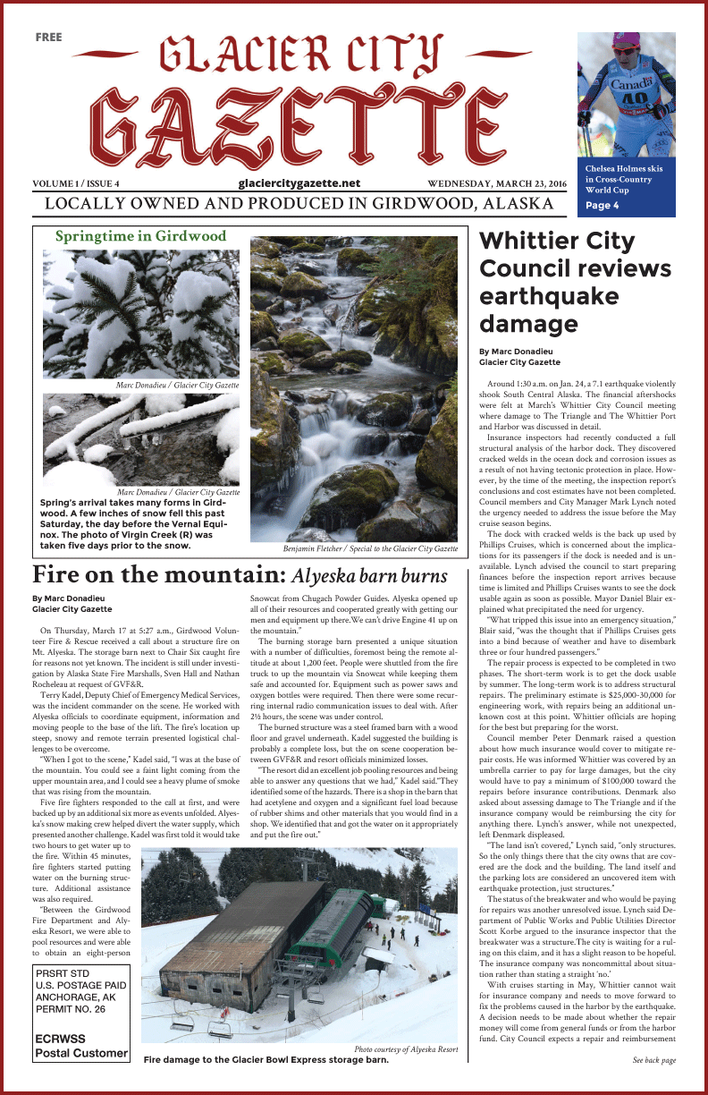 Glacier City Gazette – March 23, 2016