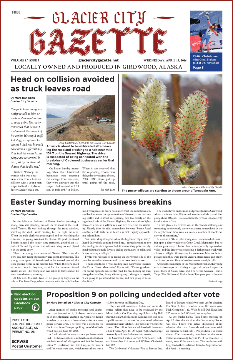 Glacier City Gazette – April 13, 2016