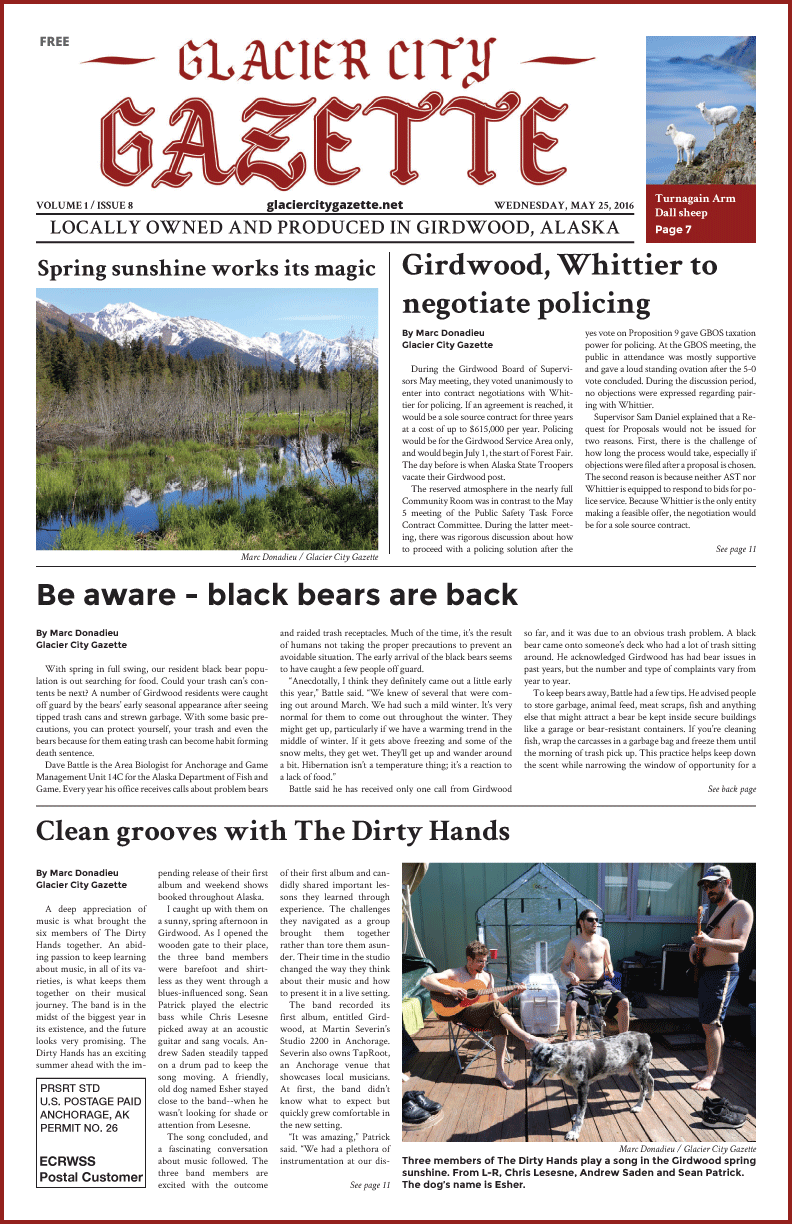 Glacier City Gazette – May 25, 2016