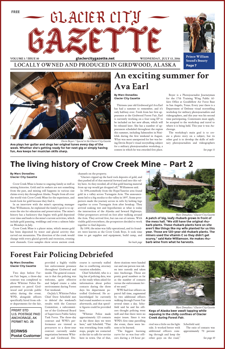 Glacier City Gazette – July 13, 2016