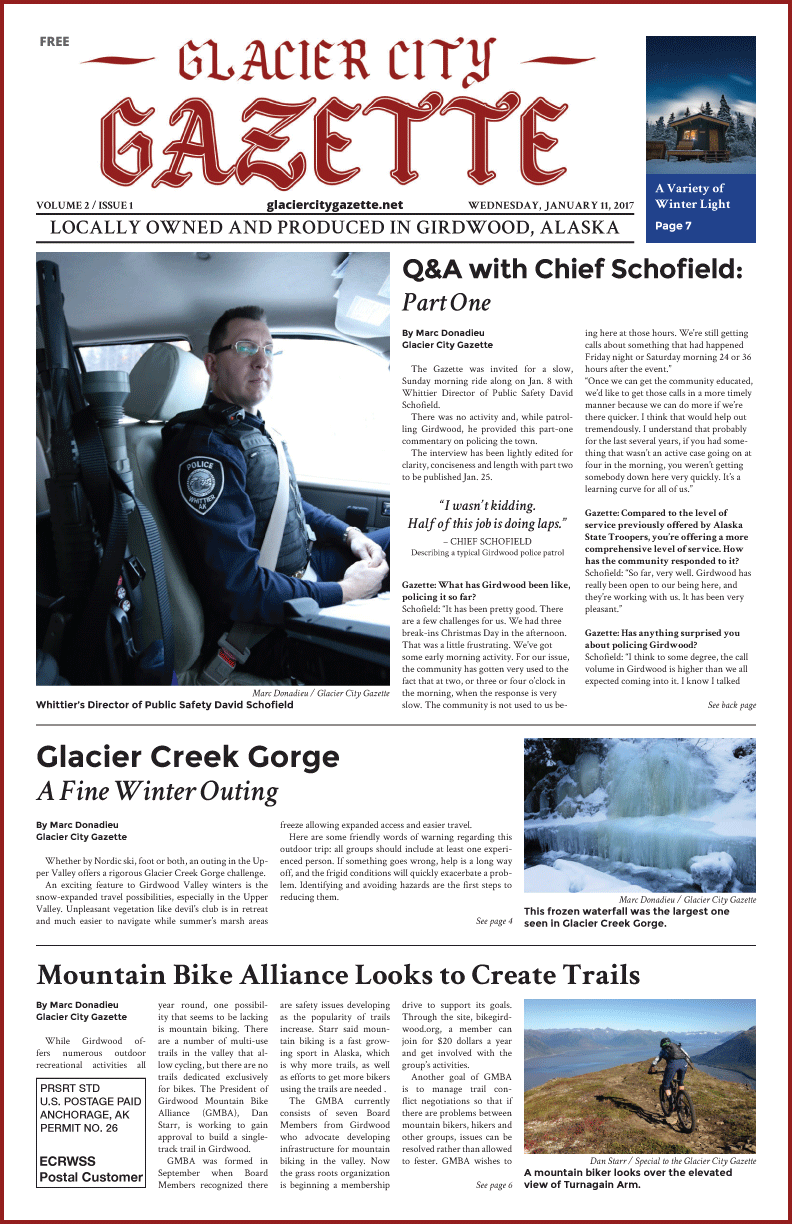 Glacier City Gazette – January 11, 2017