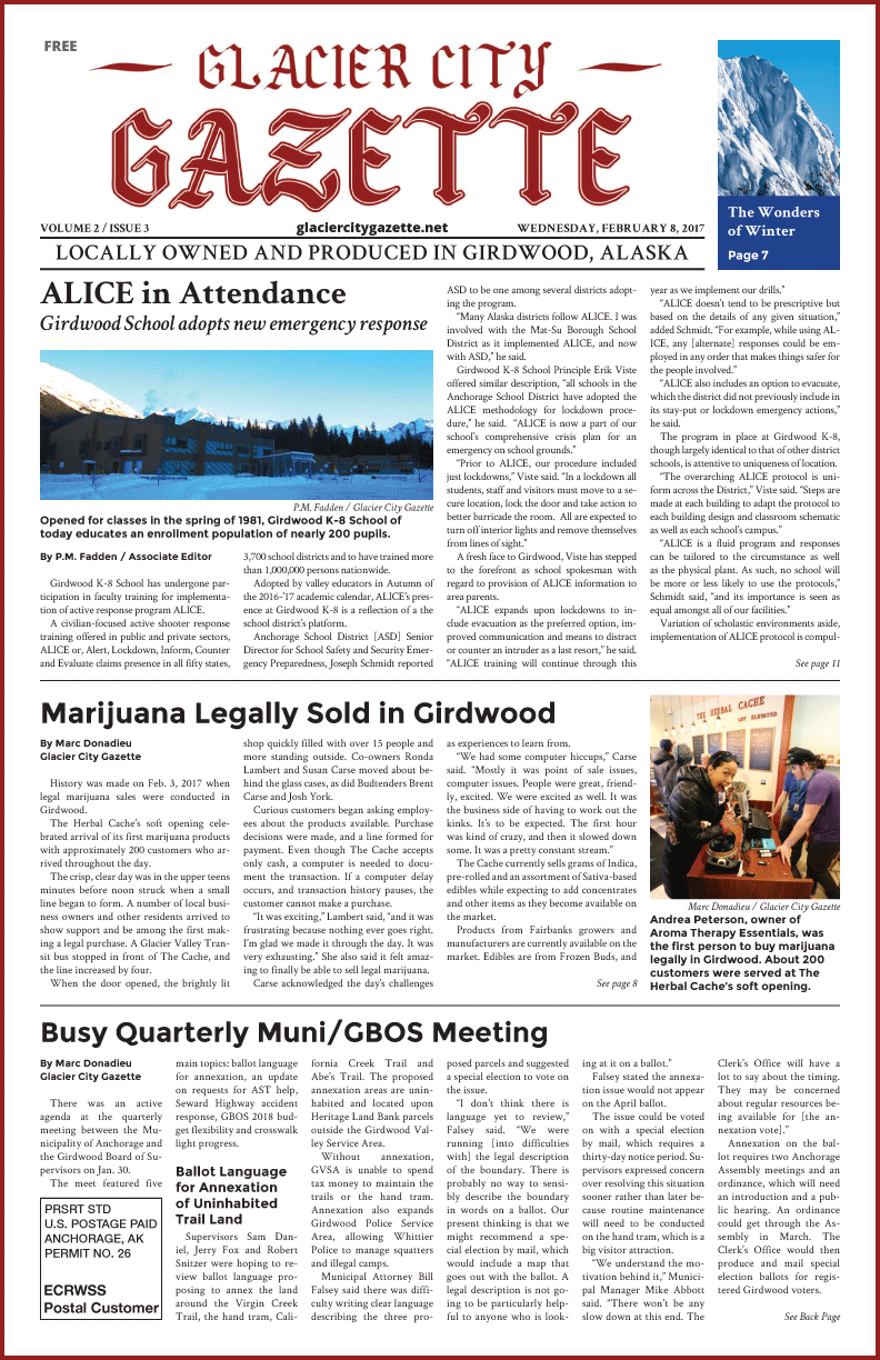 Glacier City Gazette – February 8, 2017