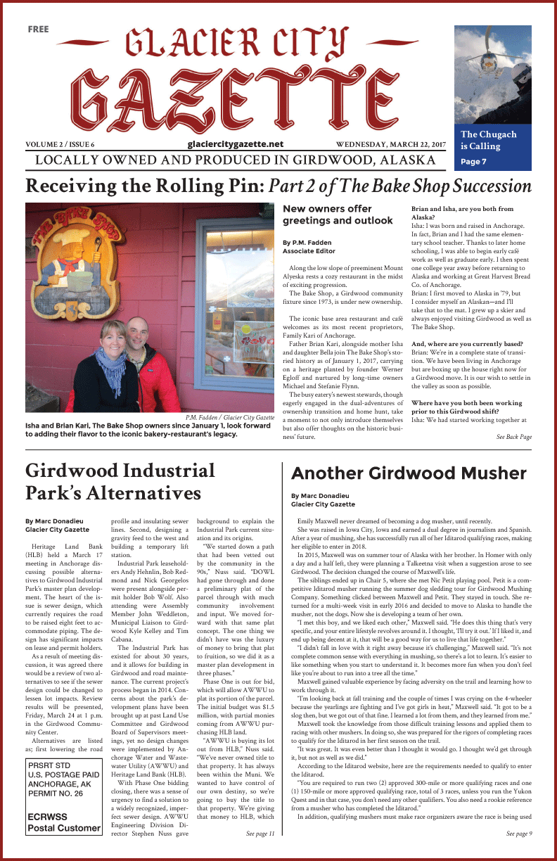 Glacier City Gazette – March 22, 2017