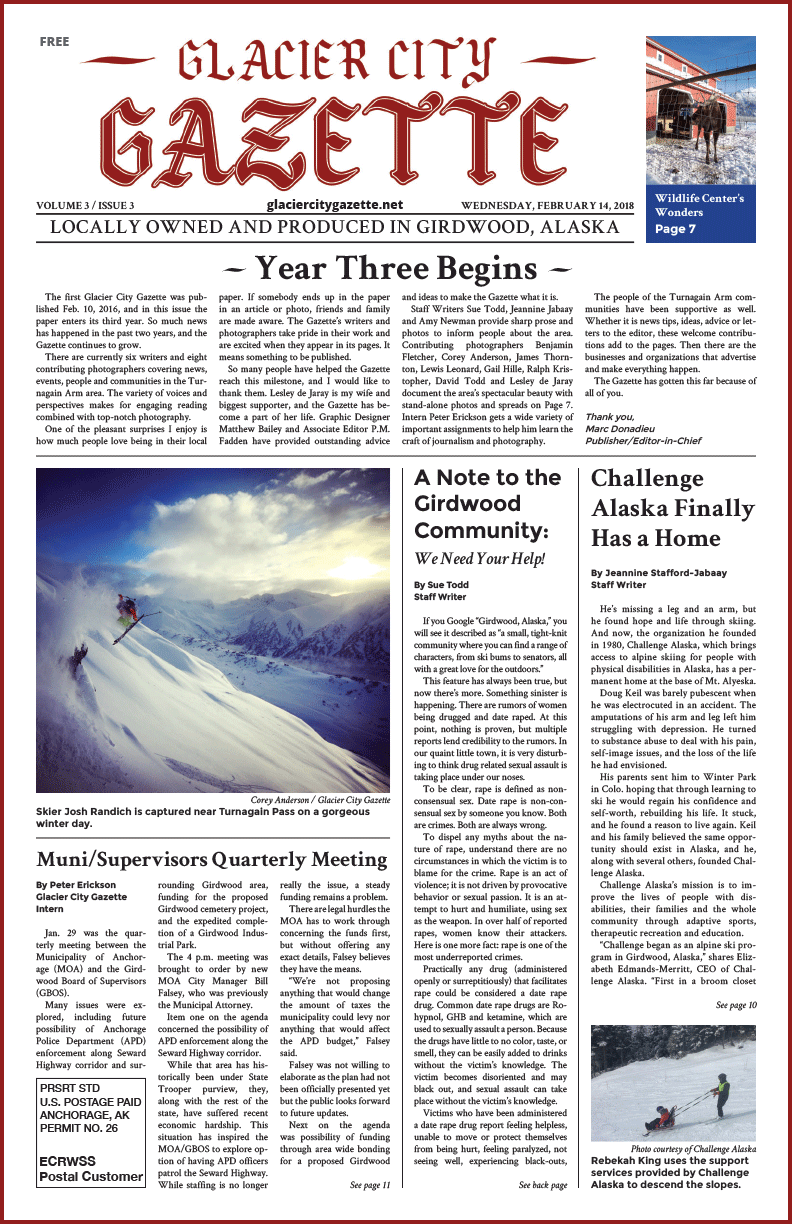 Glacier City Gazette – February 14, 2018