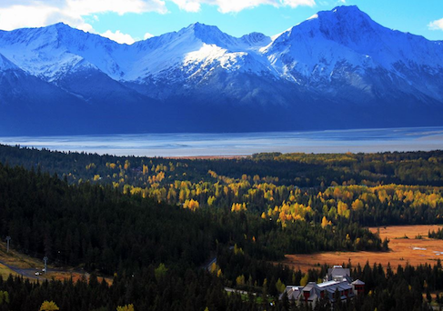 Photo courtesy Alyeska Resort Fall view from Alyeska Hotel
