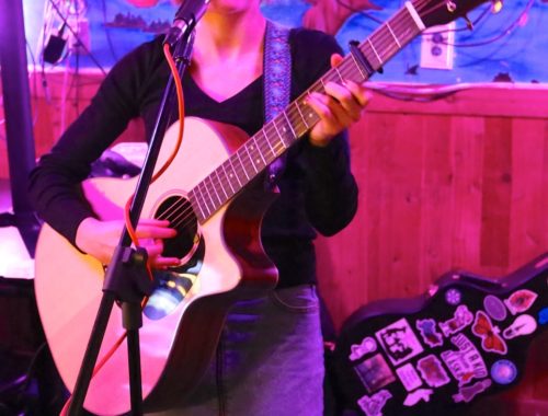 Marc Donadieu / Glacier City Gazette Ava Earl plays a set at The Tip in Girdwood.