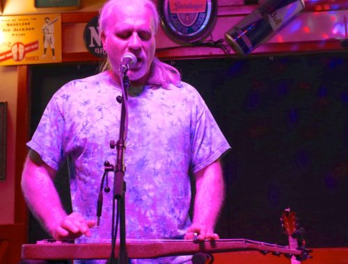 Marc Donadieu / Glacier City Gazette David Todd plays a 1941 Gibson Mastertone Lap Steel, which was made only between 1939-1941. Todd was playing and singing In My Time of Dying, a traditional gospel blues known as Jesus Make Up My Dying Bed, recorded by Bob Dylan and turned into an epic rock version by Led Zeppelin. Todd said the original recording is attributed to Blind Willie Johnson in 1927.